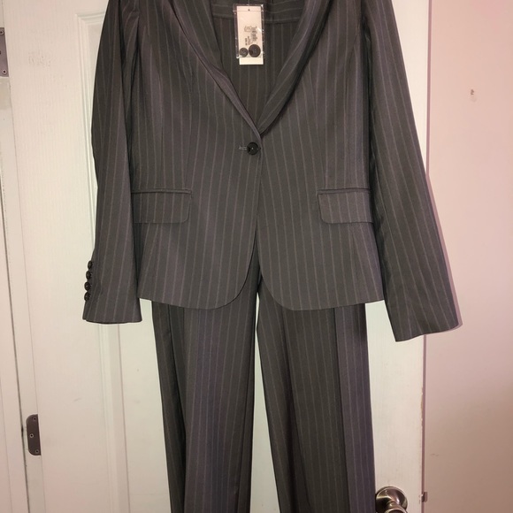 Calvin Klein Gray Pinstriped Suit - Picture 2 of 7